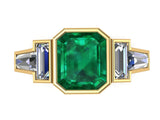 1930’s Style Emerald Deco Ring - DuttsonRocks