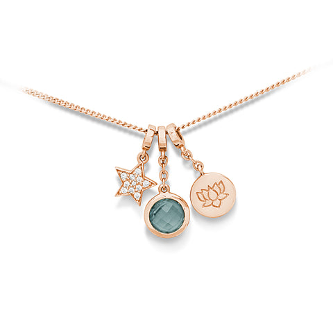 Lotus Flower necklace (Rose Gold Vermeil) - DuttsonRocks