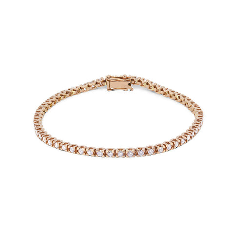 Diamond Tennis bracelet, 18ct Rose gold - DuttsonRocks