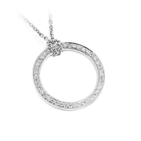 Infinity White Gold & Diamond Necklace - DuttsonRocks