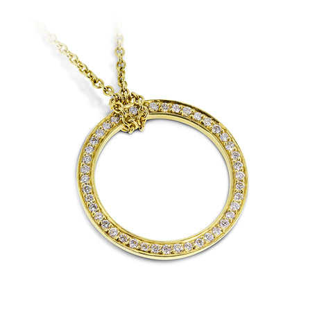 Infinity Yellow Gold & Diamond Necklace - DuttsonRocks