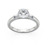 Classic Diamond ring with tapered Baguettes - DuttsonRocks
