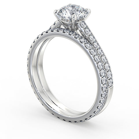 Diamond Engagement Ring and matching Wedding Ring - DuttsonRocks